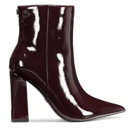 Botki damskie - Botki Nine West WFA2829-1 Bordowy - miniaturka - grafika 1
