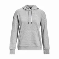 Bluzy sportowe damskie - Bluza damska Under Armour Essential Fleece Hoodie Rozmiar: M / Kolor: jasnoszary - miniaturka - grafika 1