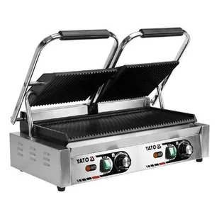 Yato PODWÓJNY GRILL KONTAKTOWY RYFLOWANY 58CM YG-04560 - Piece, kotły  i płyty grzejne gastronomiczne - miniaturka - grafika 1