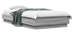 Łóżko z oświetleniem LED szary dąb 90x200 T7-D86 - Łóżka - miniaturka - grafika 1