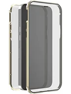 Etui i futerały do telefonów - White Diamonds - Etui 360 stopni szkło Case pasuje do Apple iPhone 13 Pro Max I etui na telefon komórkowy, przezroczyste, zamknięcie magnetyczne (przezroczyste ze złotą ramką) - miniaturka - grafika 1