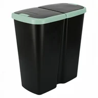 Kosze na śmieci - Kosz Na Śmieci COMPACTA Q DUO Jasny Zielony/Czarny 45l - miniaturka - grafika 1