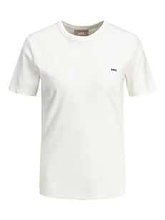 JJXX JXCathrine Slim T-shirt damski, Snow White/Szczegóły: black Emb, L - Koszulki i topy damskie - miniaturka - grafika 1
