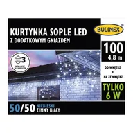Oświetlenie świąteczne - Kurtyna sople LED 100 sztuk białe zimne BULINEX - miniaturka - grafika 1
