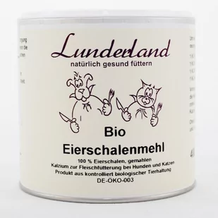 Lunderland Mączka ze skorupek jaj Bio dla psa i kota 800g - Suplementy i witaminy dla psów - miniaturka - grafika 1