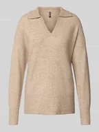 Swetry damskie - Sweter z dzianiny o kroju regular fit z dodatkiem wełny model ‘MALOU’ - miniaturka - grafika 1