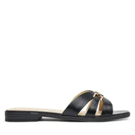 Klapki i japonki damskie - Klapki Guess FLJRLL LEA19 Czarny - miniaturka - grafika 1