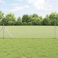Ogrodzenia - Lumarko Ogrodzenie z słupkami Srebrny 0.4 x 25 m Stal pokryta PCV - miniaturka - grafika 1