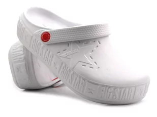 Piankowe klapki damskie a la crocsy - BIG STAR II275003, białe - Big Star - Klapki i japonki damskie - miniaturka - grafika 1