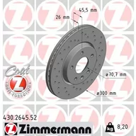 Tarcze hamulcowe - Tarcza hamulcowa ZIMMERMANN 430.2645.52 - miniaturka - grafika 1