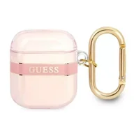 Akcesoria do słuchawek - Guess  GUA2HHTSP AirPods cover różowy/pink Strap Collection - miniaturka - grafika 1