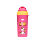 Kubki dla dzieci - WEE BABY KUBEK ZE SŁOMKĄ 300ML RÓŻOWY - miniaturka - grafika 1