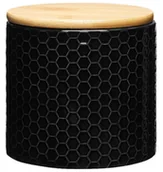 Pojemniki kuchenne - Pojemnik kuchenny z bambusową pokrywką Ambition Tuvo Czarny 670 ml - miniaturka - grafika 1