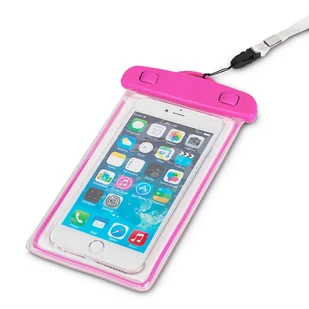Wodoodporne etui ze smyczą do telefonu PVC - różowe - Etui i futerały do telefonów - miniaturka - grafika 1