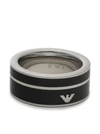 Sygnety - Emporio Armani Pierścionek EGS2032040 Czarny - miniaturka - grafika 1