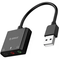 Czytniki kart pamięci - A+ ORICO KARTA DŹWIĘKOWA ZEWNĘTRZNA USB-A 3 PORTY BK-BP - miniaturka - grafika 1