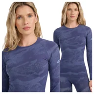 Pozostała odzież narciarska - Bielizna termoaktywna bezszwowa (góra) damska 4F 4FWAW25USEAF208-34A Niebieski XS/S - miniaturka - grafika 1