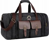 Torby podróżne - Torba podróżna Baosha Duża 45L Płócienna Jasnoczarna 60 x 25 x 30 cm - miniaturka - grafika 1