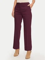 Spodnie sportowe damskie - Guess Spodnie materiałowe Zoe W4BB16 WGIH2 Bordowy Regular Fit - miniaturka - grafika 1