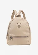 Torebki damskie - Beżowy Plecak Elegancki z Pikowaniem i Logo Iiloevi - miniaturka - grafika 1