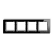 Klawisze i ramki - Poczwórna ramka efekt szkła czarna/grafit 12-11-DRS-4 DECO KARLIK - miniaturka - grafika 1