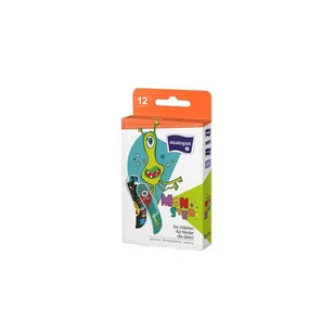 Matopat Plastry z opatrunkiem dla dzieci Monsters - kolorowe Potworki 12 szt. MA-167-GLMM-085 - Apteczki i materiały opatrunkowe - miniaturka - grafika 2