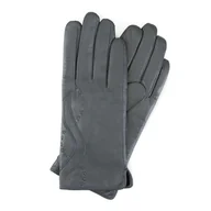 Rękawiczki - Damskie rękawiczki skórzane z ozdobnym szwem - miniaturka - grafika 1