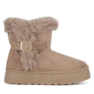 Śniegowce damskie - Śniegowce Jenny Fairy WSX23-15 Beżowy - miniaturka - grafika 1