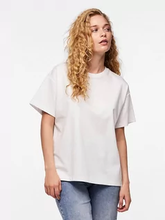 Koszulki i topy damskie - Pieces Koszulka "Skylar" w kolorze białym - grafika 1