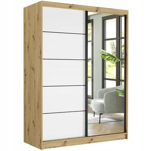 Szafa przesuwna Rivano VI 150 cm z lustrem - Szafy - miniaturka - grafika 1