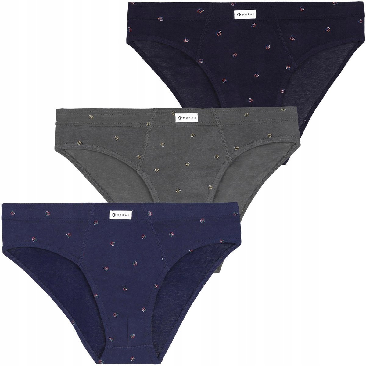 Majtki SLIPY MĘSKIE 100% Bawełniane MORAJ 3 szt r. 6XL