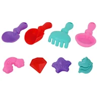 Zabawki do piasku - zestaw łopatek i foremek do piasku Kryształy - miniaturka - grafika 1