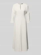 Sukienki - Sukienka midi z wycięciem w kształcie łezki - miniaturka - grafika 1