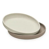 Zestawy naczyń dla dzieci - Beżowe silikonowe talerze dla dzieci zestaw 2 szt. ø 18,5 cm Earth – Cam Cam Copenhagen - miniaturka - grafika 1