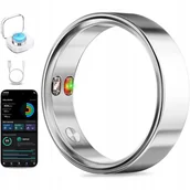 Smartringi - Inteligentny Pierścień Srebrny Całkowicie Metalowy Pomiar Hrv Alert Fitness Monitorowanie Rozmiar 10 - miniaturka - grafika 1