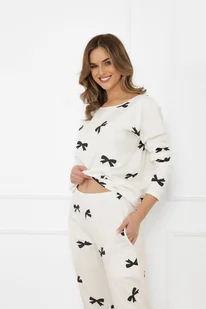 Piżama damska długi rękaw, długie spodnie Figaro - Italian Fashion - Piżamy damskie - miniaturka - grafika 1