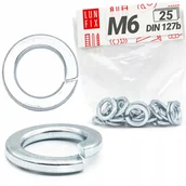 Śruby i nakrętki - Podkładka sprężysta M6 sprężynowa DIN 127 płaska ocynkowana 25szt. - miniaturka - grafika 1