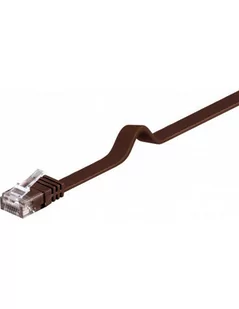 Kabel Lan Patchcord Cat 6 U/utp Płaski c brąz 3m - Patchcordy - miniaturka - grafika 1