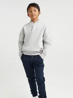 Spodnie i spodenki dla chłopców - Spodnie sportowe chłopięce Tommy Hilfiger KB0KB08278-DW5 128 cm Czarne (8720644019306) - miniaturka - grafika 1