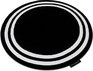 Dywany - Dywan HAMPTON Ramka koło czarny koło 120 cm - miniaturka - grafika 1