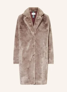 Cartoon Płaszcz Ze Sztucznego Futra beige - Płaszcze damskie - miniaturka - grafika 1