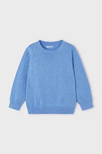 Swetry dla chłopców - Mayoral sweter bawełniany dziecięcy kolor niebieski lekki - grafika 1