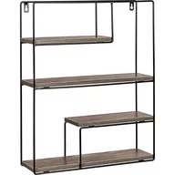 Półki do salonu - METALOWA  PÓŁKA REGAŁ PROSTOKĄTNY WISZĄCY ŚCIENNY - miniaturka - grafika 1