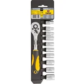 Zestawy narzędziowe - TOPEX KLUCZE NASADOWE 1/4 11SZT zakupy dla domu i biura 38D650 - miniaturka - grafika 1