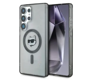 Karl Lagerfeld Button Choupette Head Printed Logo MagSafe do Galaxy S25 Ultra Czarny - Etui i futerały do telefonów - miniaturka - grafika 1