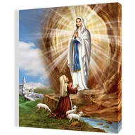 Ikony i obrazy sakralne - Obraz religijny na płótnie Matka Boża z Lourdes - miniaturka - grafika 1