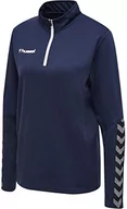 Bluzy damskie - Hummel damska bluza z suwakiem do połowy długości, kolor granatowy, rozmiar M 204929-7026-M - miniaturka - grafika 1