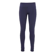 Legginsy - Legginsy damskie, niebieskie z lampasem Love, L/XL, z wysokim stanem - miniaturka - grafika 1