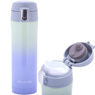 SZCZELNY KUBEK TERMICZNY TERMOS ZIEL-FIOL 450ML - Kubki termiczne - miniaturka - grafika 1