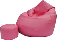 Pufy i podnóżki - Pufa sako XXXL worek + gratis różowa - miniaturka - grafika 1